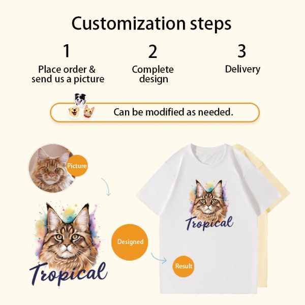 Customize Pet Pattern T-shirt - Image 2